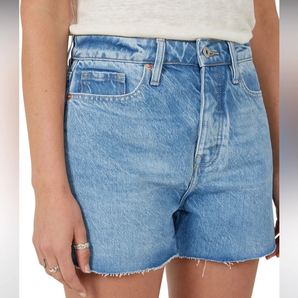 OUTLAND DENIM Annie High Rise Relaxed Former Blue Denim Jean Short Size 31